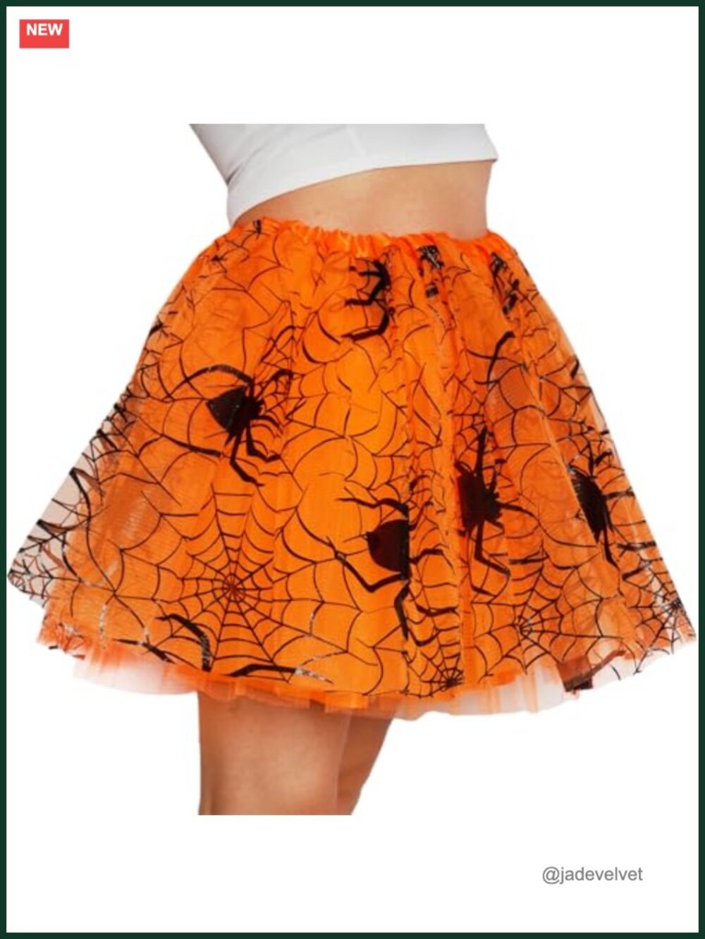 4-Layer Tulle Tutu Skirt Halloween Ghost Spider Costume Party